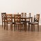 Baxton Studio Ramiro Modern and Contemporary Grey Fabric and Walnut Brown Finished Wood 7-Piece Dining Set 176-11373-10520-Zoro - alternate 8